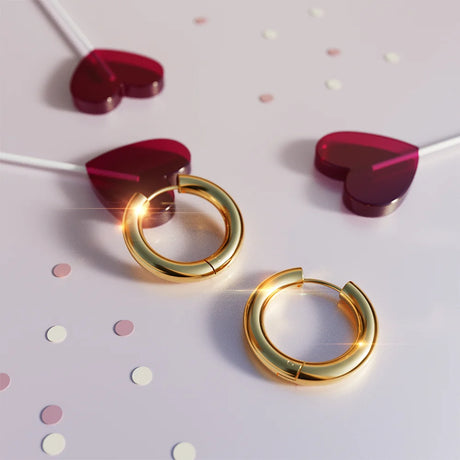 Bullion Gold Mellow Hoop Gold Layered Earrings