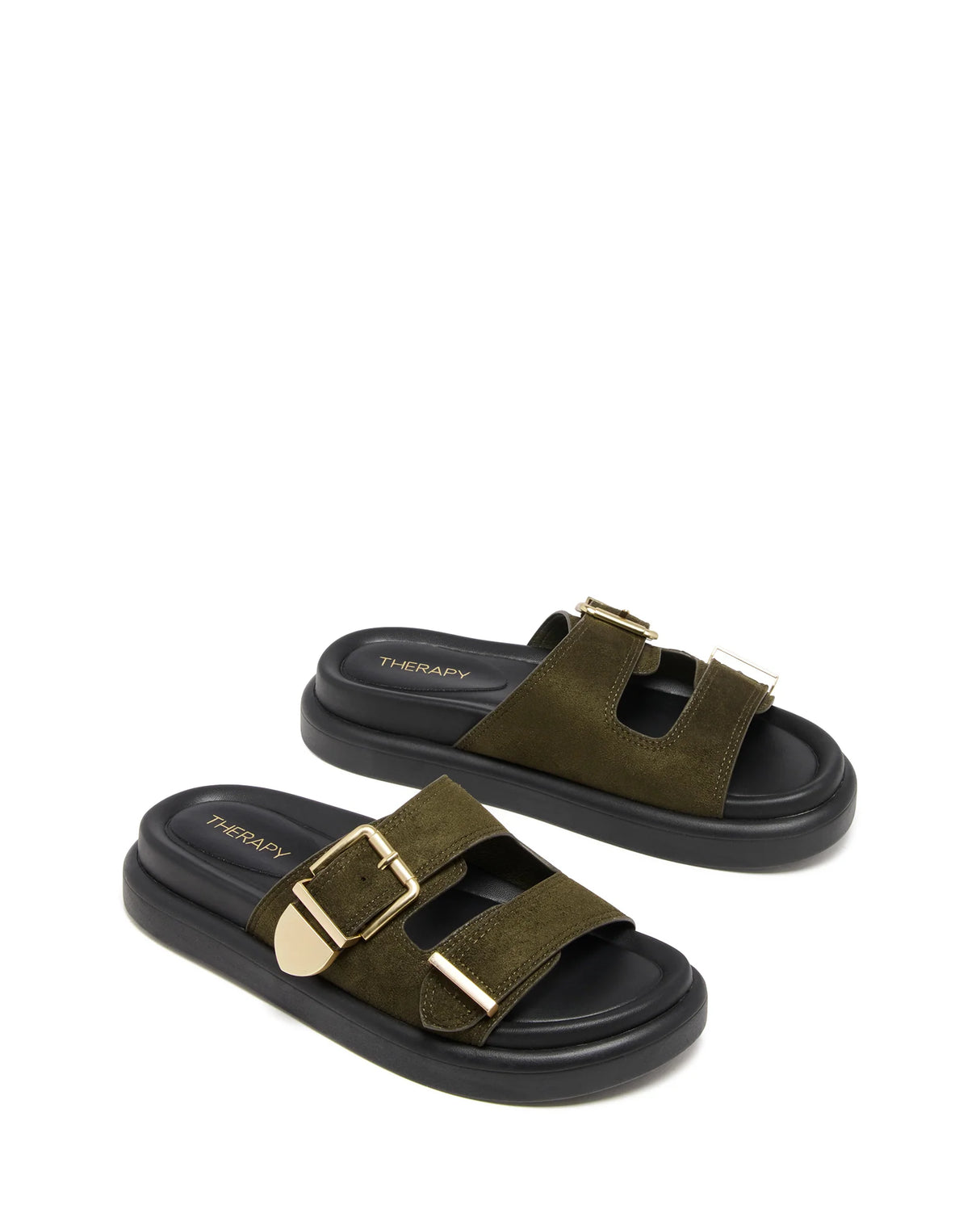 Therapy Paxton Khaki Microsuede