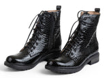 Bosccolo Womens Boots - Black Crocodile
