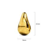 Bullion Gold Raindrop Gold layered Stud Earrings