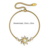 Bullion Gold Celestial Opal Sun Bracelet