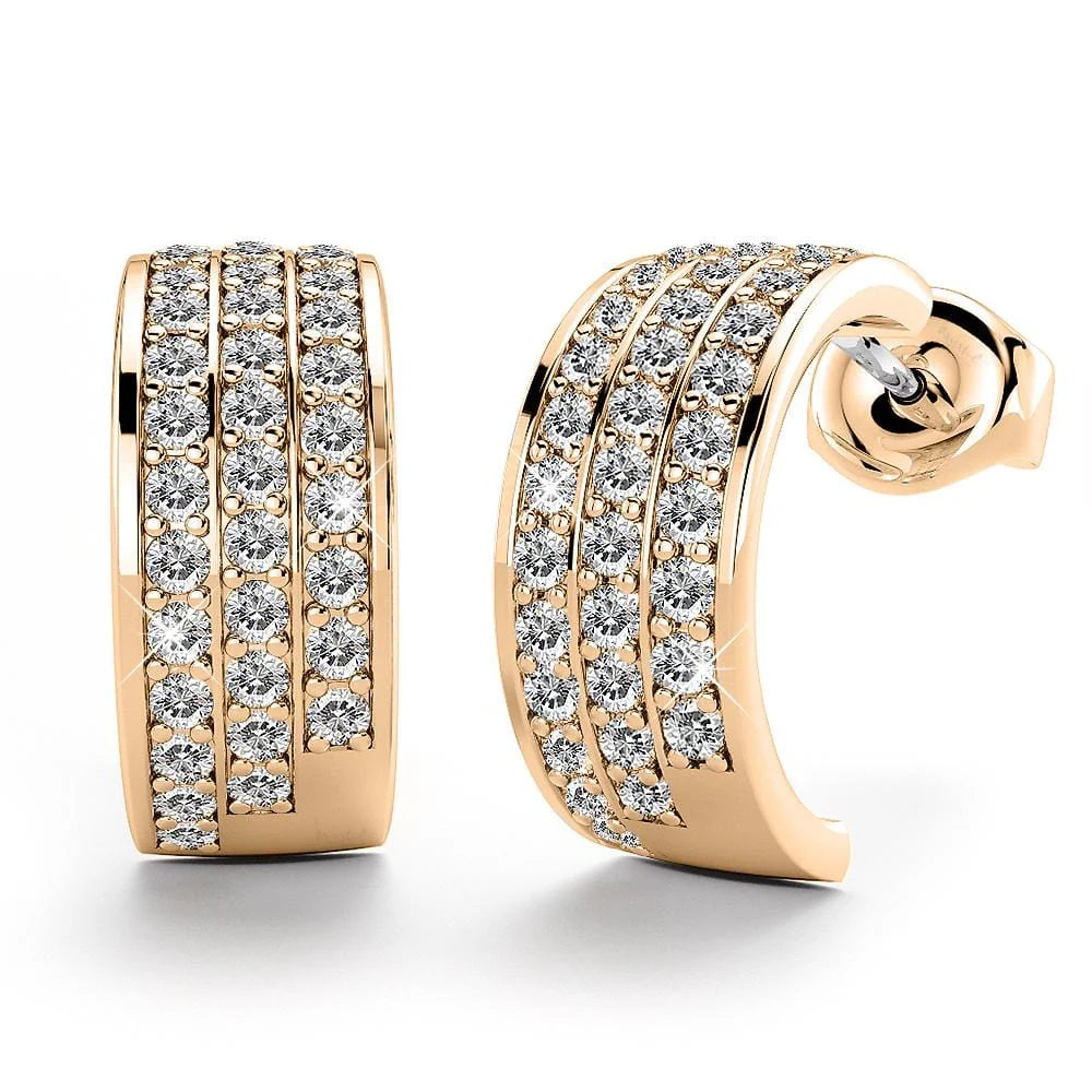 Krystal Couture Crescent Moon Earrings Embellished with SWAROVSKI Crystals