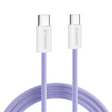 REDEFINE Type-C to Type-C USB Charging Data Sync Charge Cable 60W 1.5m - Purple
