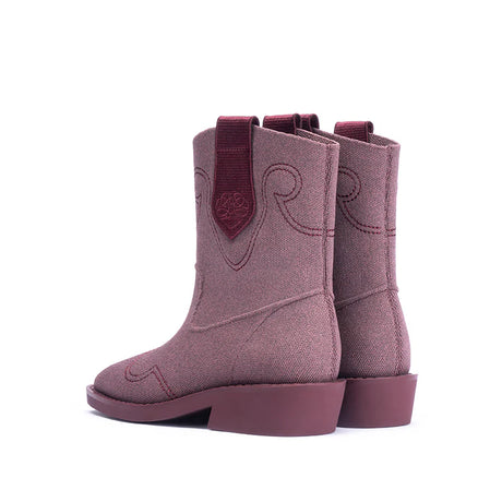 Knit Cowboy Boots - Mauve