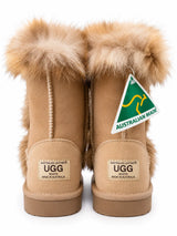 Australian Leather Ugg Fur Short Uggs - Natural - AU6