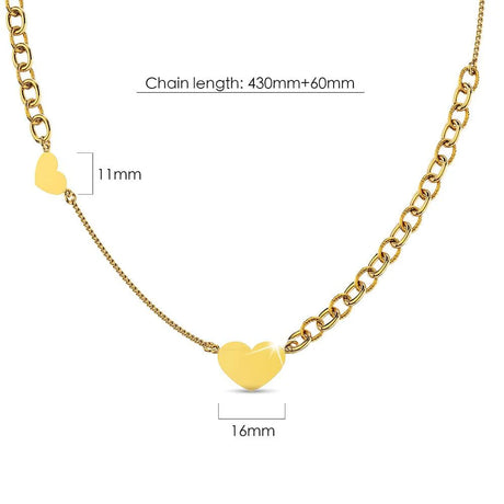 Bullion Gold Share Hearts in Gold Layered Steel Jewellery