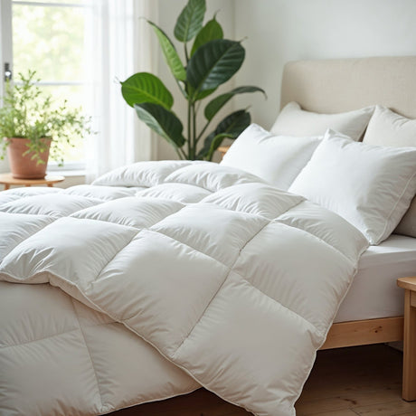 Royal Comfort Duck Feather And Down Quilt 95% Feather 5% Down 500GSM White Cotton