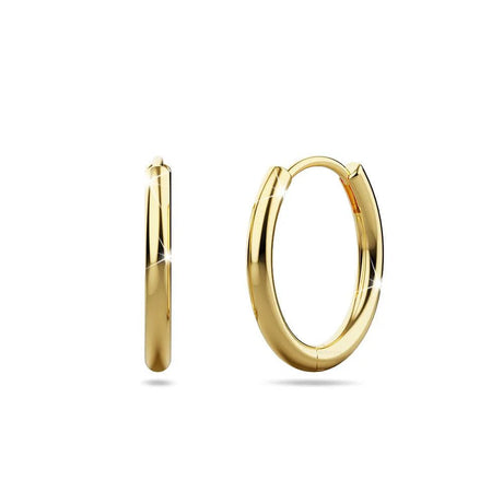 Bullion Gold Circle Gold Dangle Hoop Earrings