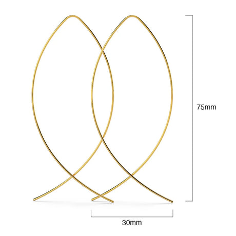 Fish Curved Threader Earrings