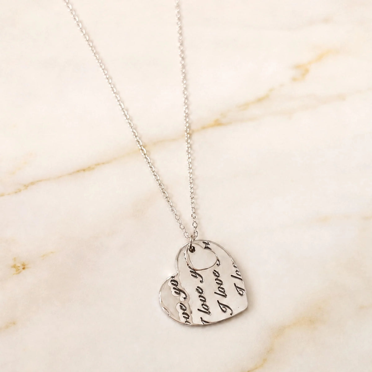 Bullion Gold I Love You Necklace