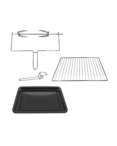 TODO 30L Benchtop Electric Oven Twin Hot Plates Rotisserie Two Hotplate 10A Amp