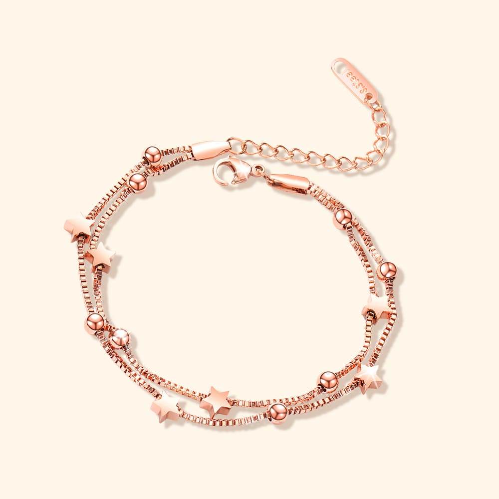 Bullion Gold Little Star Charm Bracelet