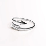 Solid 925 Sterling Silver Spin Arrow Fashion Ring