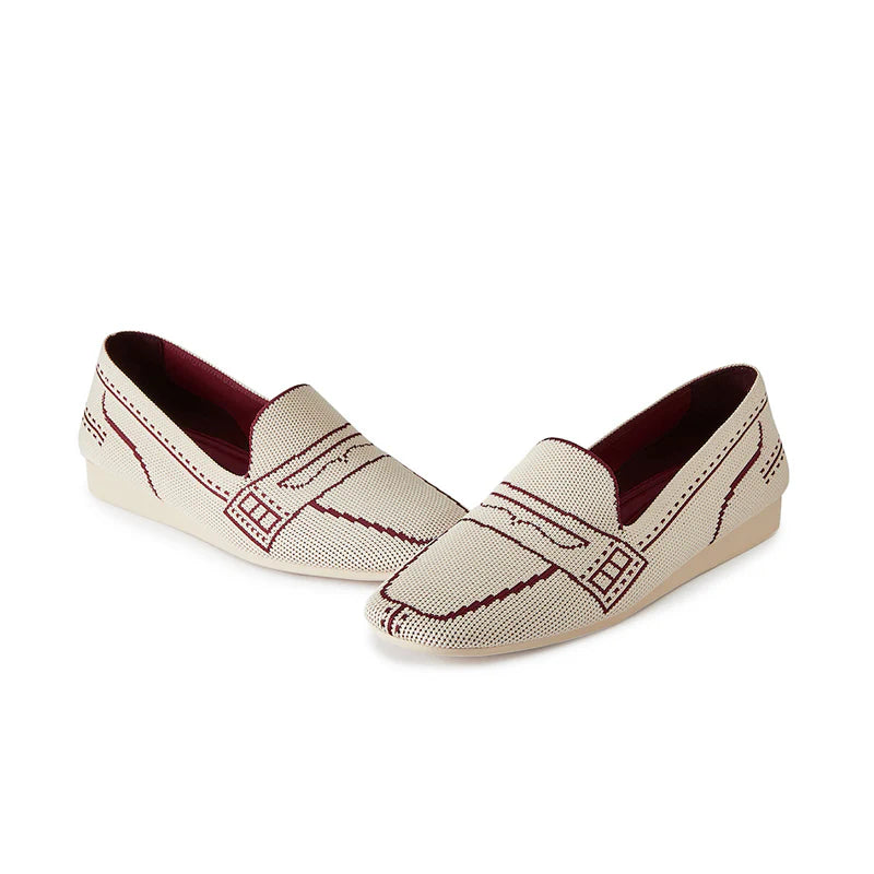 Comfortable Slip On Square Toe Loafers - Sand