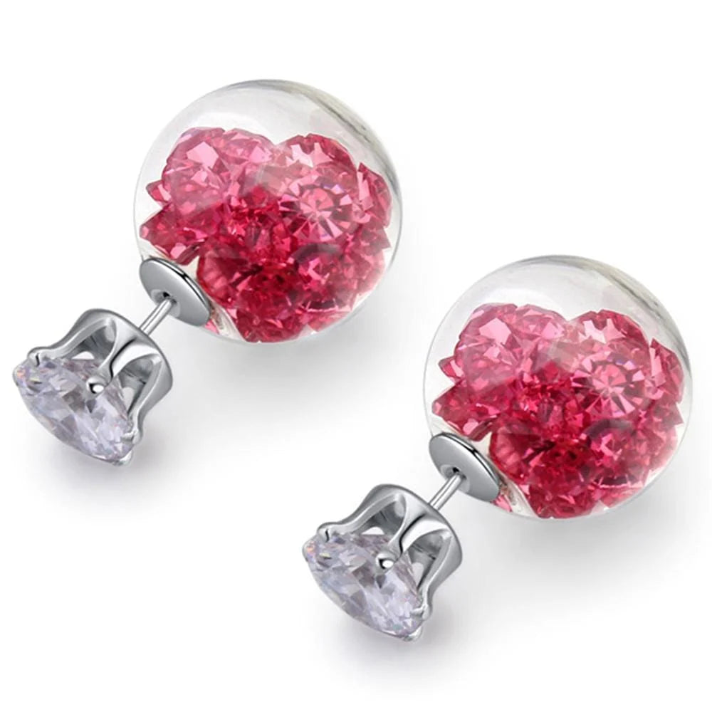 Bullion Gold Stardust Bubble Earrings Pink
