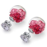 Bullion Gold Stardust Bubble Earrings Pink