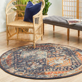 Legacy 854 Navy Round Rug