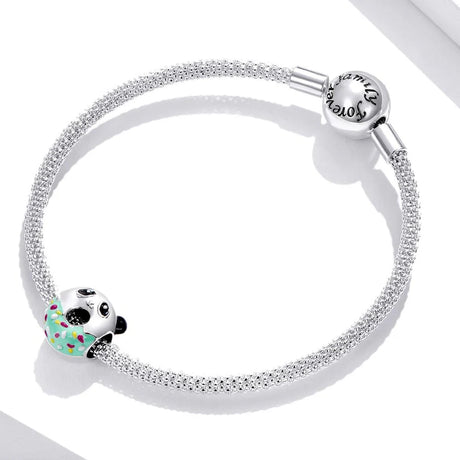 Solid 925 Sterling Silver Bear Panda Pandora Inspired Charm