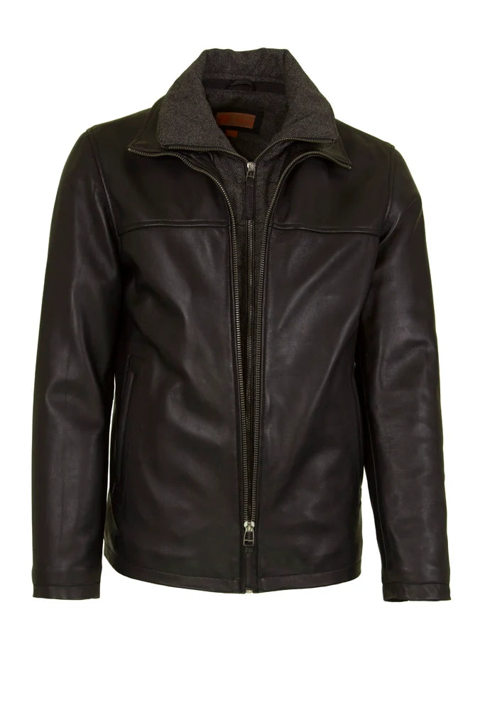 Mens Leather Jacket in Black