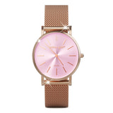 Boxed Rose Shell-pink Watch & Bracelet Set In Rose Gold