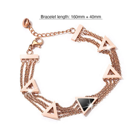 Bullion Gold Arestas Geometric Layered Chain Bracelet