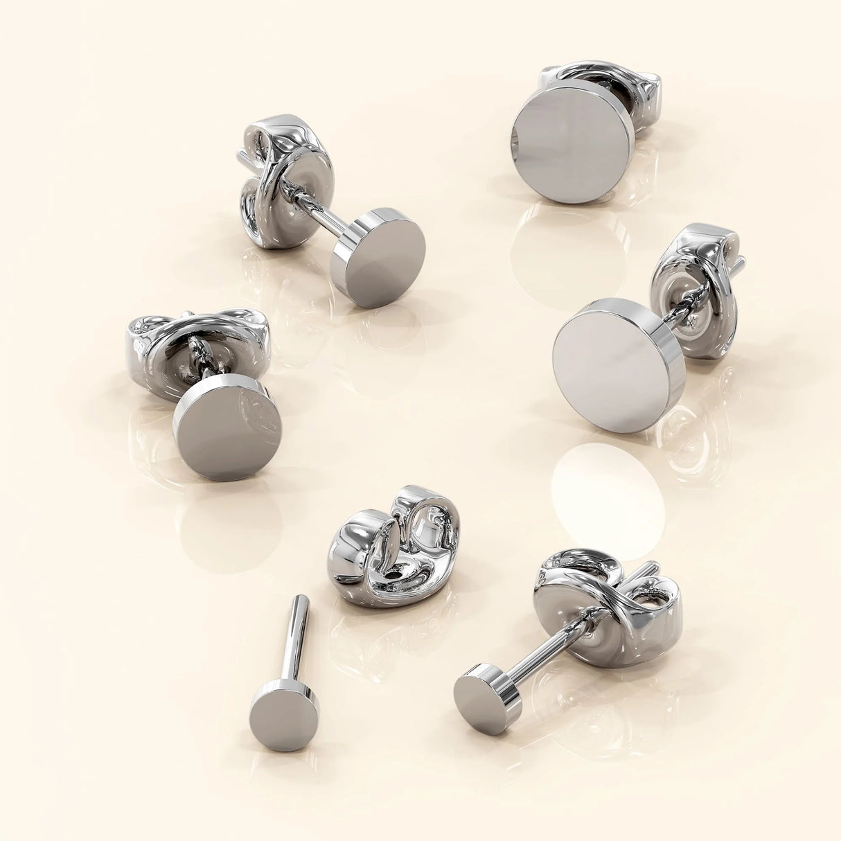 Bullion Gold Simplicity Stud Earrings 3mm