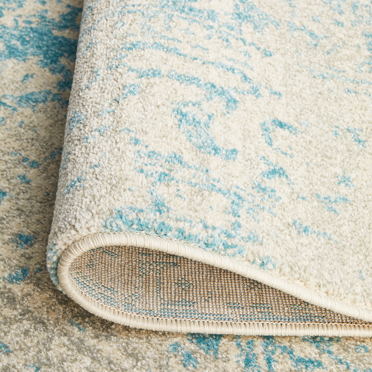 Evoke 253 White Blue Rug