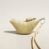 Croissant Mini Pouch Bag Charm - Yellow