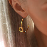 Bullion Gold Love Knot Earrings in Gold