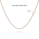Bullion Gold Sparkling Alphabet Initials Stainless Steel Necklace in Rose Gold