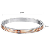 Bullion Gold Ridge Design Bangle 6mm