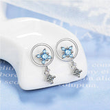 Bullion Gold Delightful Baby Blue Drop Earrings