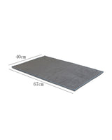 Yoga Pilates Hand Towel Mat Workout Absorbing Microfiber 67Cm Grey