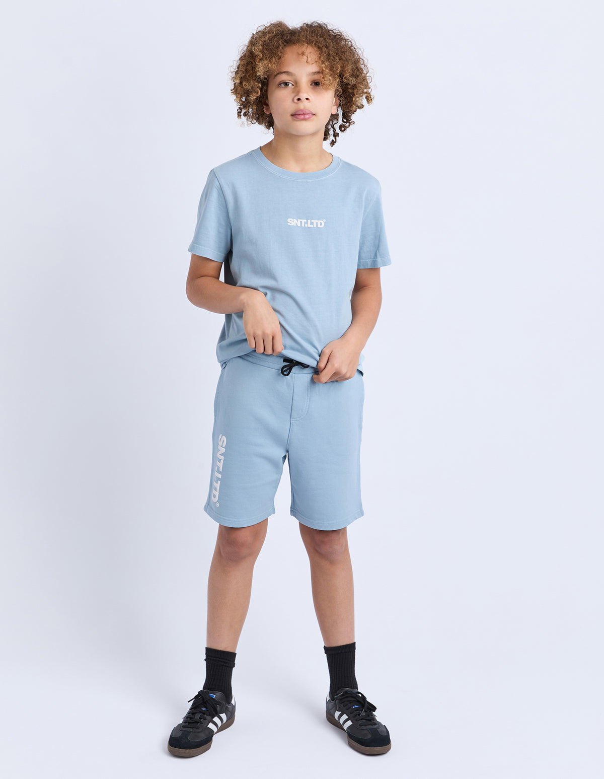 St Goliath Boys Podium Fleece Short - Light Blue