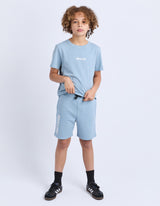 St Goliath Boys Podium Fleece Short - Light Blue