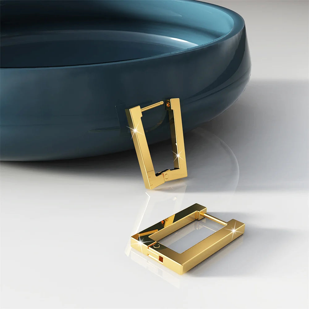 Bullion Gold Stylish Gold Hoop Earrings