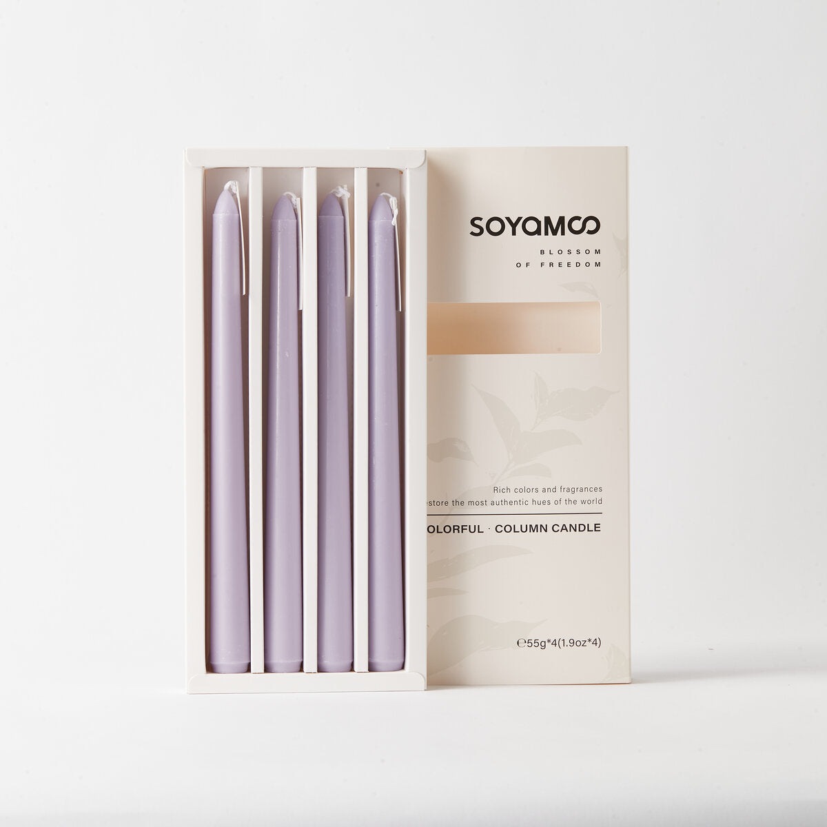 Tea & Rain Colored Taper Candles