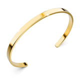 Bullion Gold Avenue Classic Cuff Bangle Gold - 4mm
