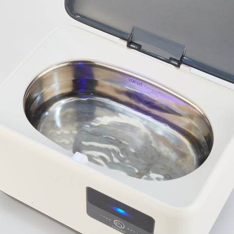 TODO Ultrasonic Cleaner Sonic Wave Jewellery Cleaner Blue LED 600ml Stainless Steel Tank 3min Cycle