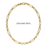 Bullion Gold Roxanne Oval Link Paperclip Chain Gold Necklace