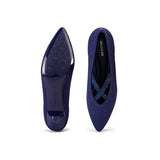 Countess Cross-Strap Kitten Heels - Navy