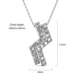 Krystal Couture Zigzag Pendant Necklace in White Gold Embellished with SWAROVSKI Crystals