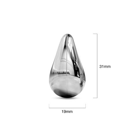 Bullion Gold Raindrop White Gold layered Stud Earrings