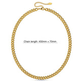 Bullion Gold Curb Chain Link Gold Plated Necklace