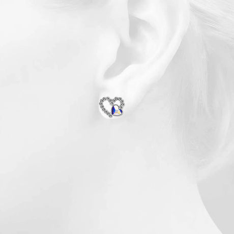Krystal Couture Fancy Heart Earrings Embellished with SWAROVSKI Crystals