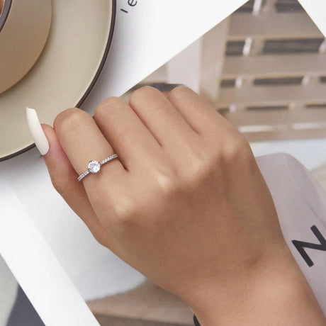 Solid 925 Sterling Silver Zircon Brilliance Ring