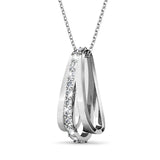 Krystal Couture Sparkly Triple Round Necklace in White Gold Adorned with Swarovski Crystals