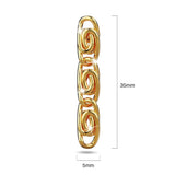 Bullion Gold Bianca Fancy Clip Link Chain Gold Drop Earrings