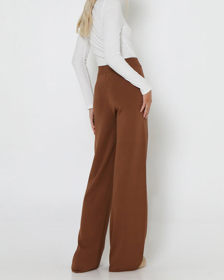 Lost In Lunar Women's Norah Knit Pants - Hazelnut
