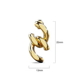 Bullion Gold Gilded Glamour Earrings in Gold